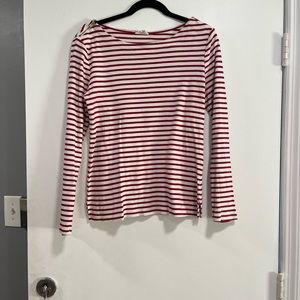 Red and white striped longsleeve shirt